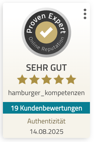 Siegel Proven Expert "Sehr Gut" 5 von 5 bei 19 Kundenbewertungen